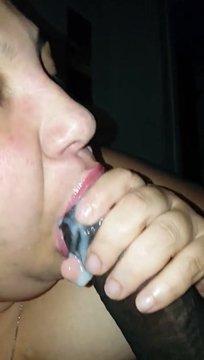 204px x 360px - Her first BBC cum in mouth